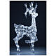 Lighted reindeer, h 90 cm, crystal-effect wire, 140 cold LED lights, indoor/outdoor s4