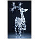 Lighted reindeer, h 90 cm, crystal-effect wire, 140 cold LED lights, indoor/outdoor s3