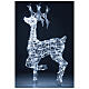Renne lumineux h 90 cm fil cristal 140 lumières LED blanc froid intérieur/extérieur s1