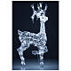 Renne lumineux h 90 cm fil cristal 140 lumières LED blanc froid intérieur/extérieur s5