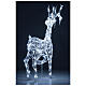 Renne lumineux h 90 cm fil cristal 140 lumières LED blanc froid intérieur/extérieur s6