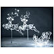 Lighted reindeers with sleigh, crystal-effect wire, 120 cold LED flashing lights, indoor/outdoor s3