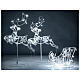 Trenó com duas renas decoração luminosa 120 lâmpadas LED branco frio, 93x130x25 cm s3