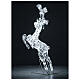 Jumping reindeer, h 80 cm, crystal-effect wire, 120 cold LED lights, indoor/outdoor s5