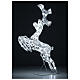 Renifer skaczący drut z efektem kryształu, 120 led biały lodowaty, h 80 cm s2