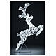 Reindeer jumping crystal wire 120 ice white LED h 80 cm s1