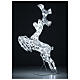 Reindeer jumping crystal wire 120 ice white LED h 80 cm s2