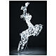 Reindeer jumping crystal wire 120 ice white LED h 80 cm s3