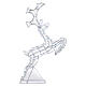 Reindeer jumping crystal wire 120 ice white LED h 80 cm s6