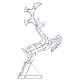 Reindeer jumping crystal wire 120 ice white LED h 80 cm s7