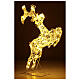 LED reindeer jumping h 80 cm crystal wire 120 LED warm white lights s3