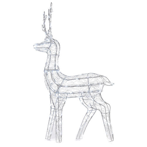 Lighted reindeer, h 110 cm, crystal-effect wire, 160 cold LED lights, indoor/outdoor 7