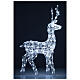 Lighted reindeer, h 110 cm, crystal-effect wire, 160 cold LED lights, indoor/outdoor s4