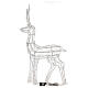 Lighted reindeer, h 110 cm, crystal-effect wire, 160 cold LED lights, indoor/outdoor s6
