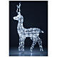 Renne lumineux h 110 cm fil cristal 160 lumières LED blanc froid intérieur/extérieur s1