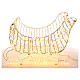 Christmas sleigh with warm white LED tube and lights, 32 in, for outdoor s3