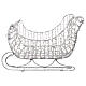 Christmas sleigh with warm white LED tube and lights, 32 in, for outdoor s8