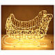 LED Christmas sleigh with tube warm White firefly lights h 80 cm outdoor s1
