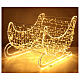 LED Christmas sleigh with tube warm White firefly lights h 80 cm outdoor s2