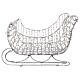 LED Christmas sleigh with tube warm White firefly lights h 80 cm outdoor s8