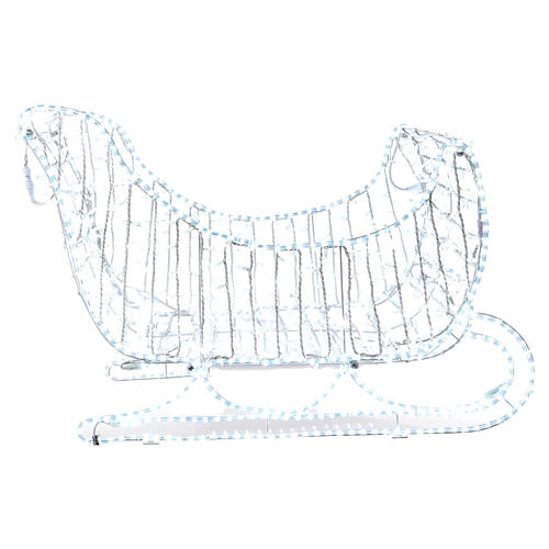 Christmas sleigh with cold white LED tube and lights, 32 in, for outdoorChristmas sleigh with cold white LED tube and lights, 32 in, for outdoor 3