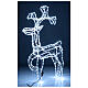 Weihnachtliches Rentier mit gebogenem Bein kaltweiße LEDs Außenbereich, 100 cm s5