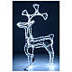 Weihnachtliches Rentier mit gebogenem Bein kaltweiße LEDs Außenbereich, 100 cm s6