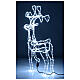 Weihnachtliches Rentier mit gebogenem Bein kaltweiße LEDs Außenbereich, 100 cm s7