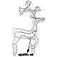 Christmas reindeer with one leg bent up, cold white LED tube, 38 in, for outdoor s8