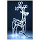 Rena de pé luminosa Natal tubo luz LED branca fria 97 cm para exterior s4