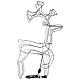 Christmas reindeer standing, warm white LED tube, 38 in, for outdoor s8
