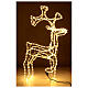 Reno Navideño de pie tubo led blanco cálido h 100 cm exterior s1