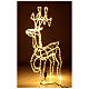 Reno Navideño de pie tubo led blanco cálido h 100 cm exterior s5