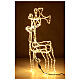 Reno Navideño de pie tubo led blanco cálido h 100 cm exterior s7