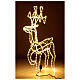 Christmas reindeer standing warm white LED tube h 100 cm for outdoors s4
