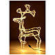 Christmas reindeer standing warm white LED tube h 100 cm for outdoors s5