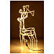 Christmas reindeer standing warm white LED tube h 100 cm for outdoors s6