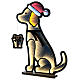Infinity Light Christmas dog with multicoloured LEDs, INDOOR/OUTDOOR, 30x25 in s3