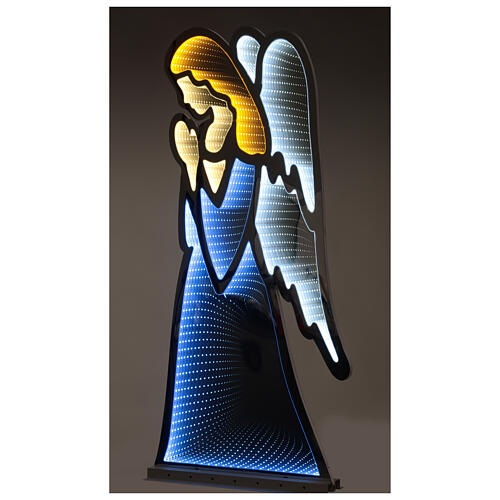 Engel mit mehrfarbigen LEDs Infinity-Lichter Innen- und Außenbereich, 90x45 cm 1
