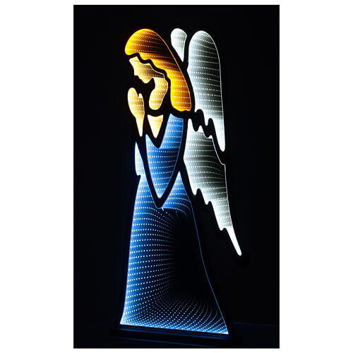 Engel mit mehrfarbigen LEDs Infinity-Lichter Innen- und Außenbereich, 90x45 cm 3