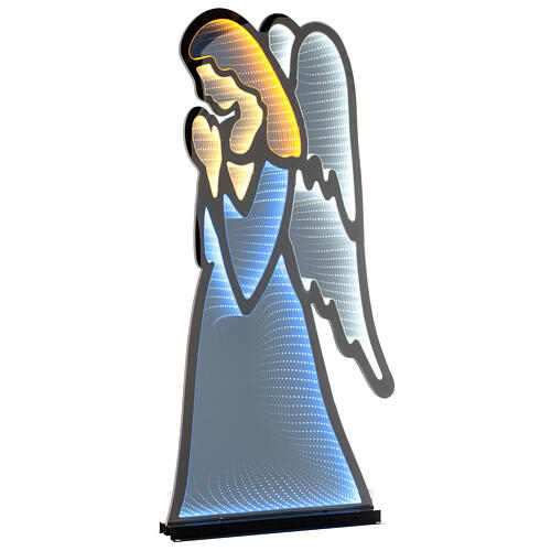 Engel mit mehrfarbigen LEDs Infinity-Lichter Innen- und Außenbereich, 90x45 cm 4