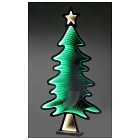Weihnachtsbaum mit mehrfarbigen LEDs Infinity-Lichter Innen- und Außenbereich, 95x55 cm