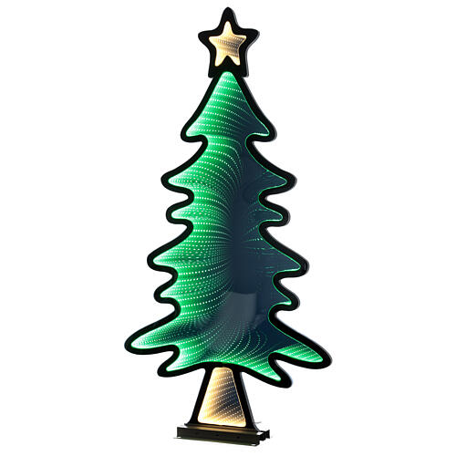 Weihnachtsbaum mit mehrfarbigen LEDs Infinity-Lichter Innen- und Außenbereich, 95x55 cm 2