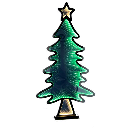 Weihnachtsbaum mit mehrfarbigen LEDs Infinity-Lichter Innen- und Außenbereich, 95x55 cm 4