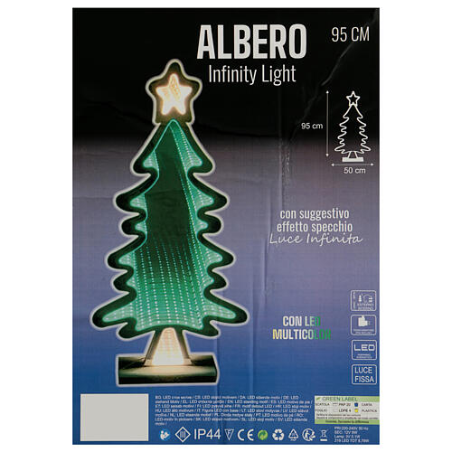 Infinity Light Christmas tree with multicoloured LEDs, INDOOR/OUTDOOR, 40x20 in 6