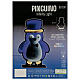 Pinguin mit mehrfarbigen LEDs Infinity-Lichter Innen- und Außenbereich, 80x55 cm s5