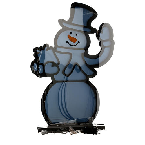 Schneemann mit mehrfarbigen LEDs Infinity-Lichter Innen- und Außenbereich, 75x55 cm 6