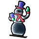 Infinity Light Christmas snowman with multicoloured LEDs, INDOOR/OUTDOOR, 35x20 in s3
