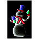 Muñeco de nieve LED multicolor Infinity Light uso int ext 75x55 cm s3