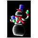 Infinity Light bonhomme de neige LEDs multicolores int/ext 90x45 cm s4